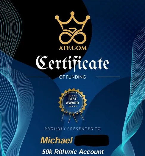 Michael's passed 50K Apex-funded account trading NQ with the Trading123 AlgoBot