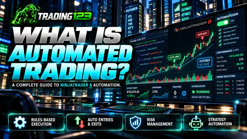 What is automated trading? A complete guide to NinjaTrader 8 automation — rules-based execution, auto entries and exits, risk management